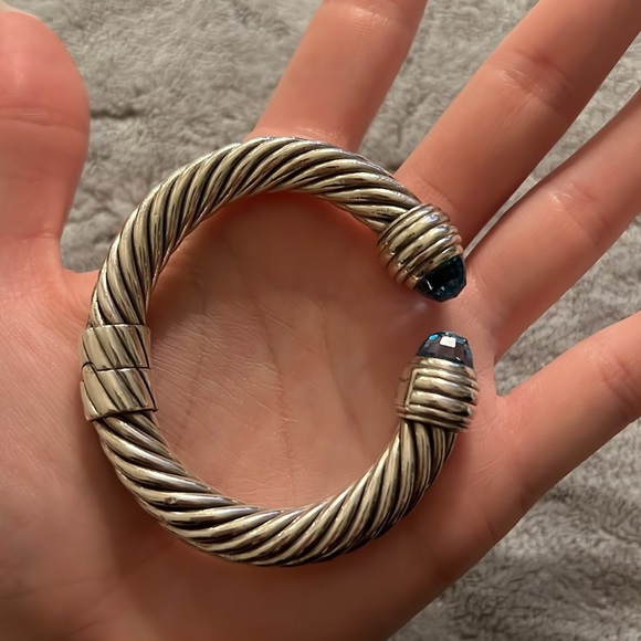 David Yurman Cable Bracelet in Blue Topaz (10mm) - Picture 5 of 5